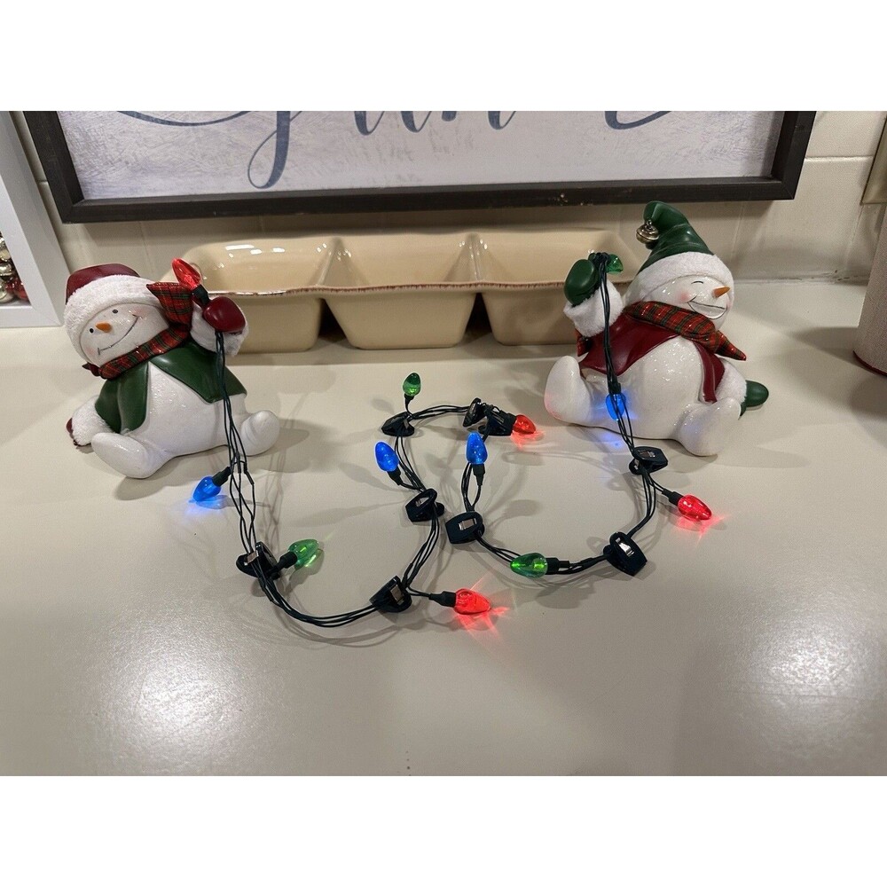 AVON SNOWMAN LIGHTED DECORATIVE CHRISTMAS CARD OR PHOTO HOLDER